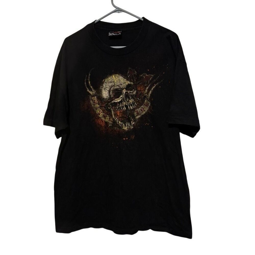 Miami Ink Skull Size XL Black T-Shirt